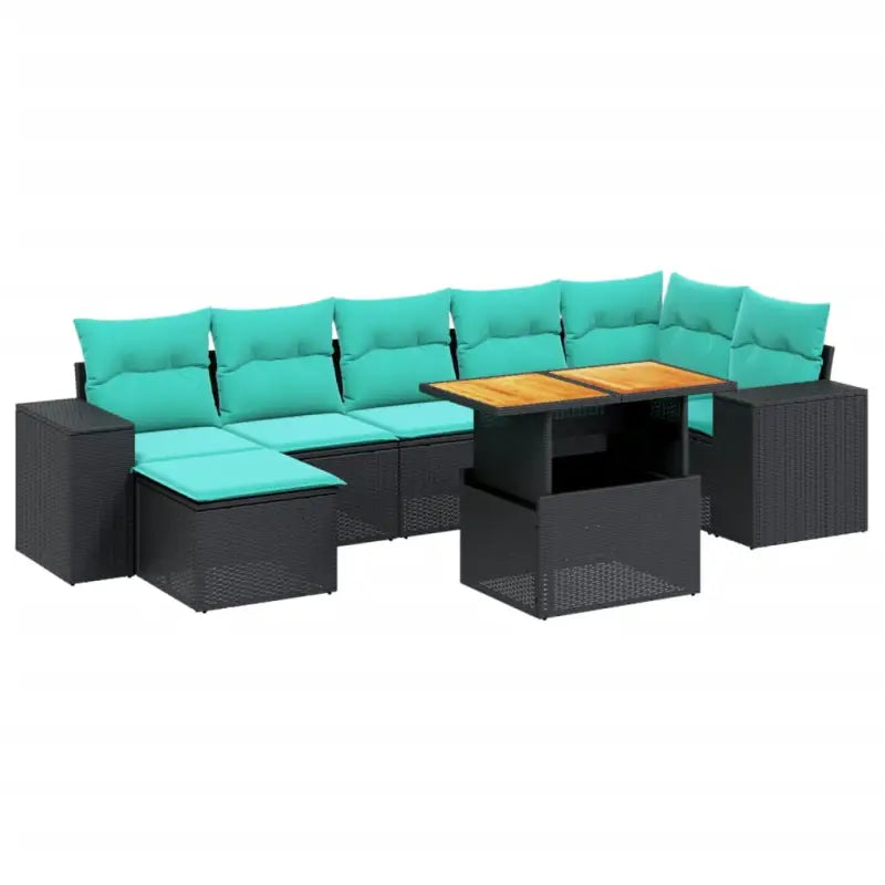 Zwarte loungeset in gepoedercoat staal met perfecte tuinafmetingen - Tuinsets