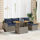 Zwarte loungeset in gepoedercoat staal voor tuin en terras - Grijs / met opbergruimte - Tuinsets