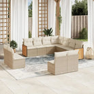 Zwarte loungeset met gepoedercoat staal en comfortabele afmetingen zitting - beige en crèmekleurig / Zonder tafel