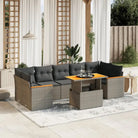 Zwarte loungeset met gepoedercoat staal en comfortabele afmetingen zitting - Grijs / zonder opbergruimte - Tuinsets