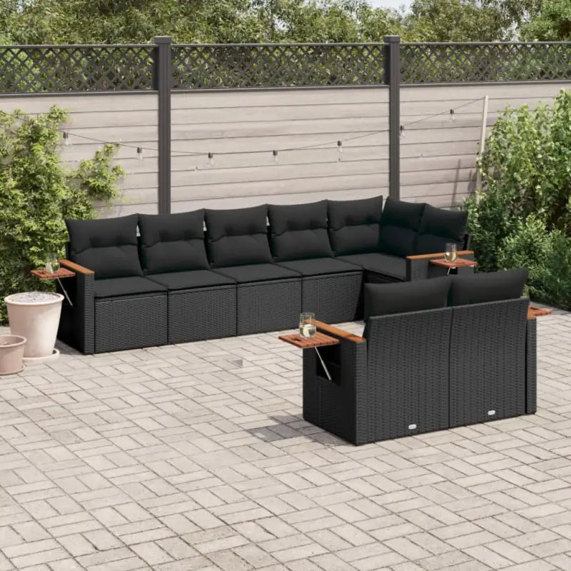 Zwarte loungeset met gepoedercoat staal en comfortabele afmetingen zitting - Zwart / Zonder tafel - Tuinsets