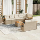 Zwarte loungeset met gepoedercoat staal en comfortabele afmetingen zitting - beige en crèmekleurig / Met tafel