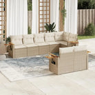 Zwarte loungeset met gepoedercoat staal en comfortabele afmetingen zitting - beige en crèmekleurig / Zonder tafel