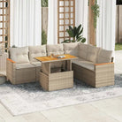 Zwarte loungeset met gepoedercoat staal en comfortabele afmetingen zitting - beige en crèmekleurig / met opbergruimte