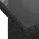 Zwarte loungeset met gepoedercoat staal en ideale afmetingen - Tuinsets