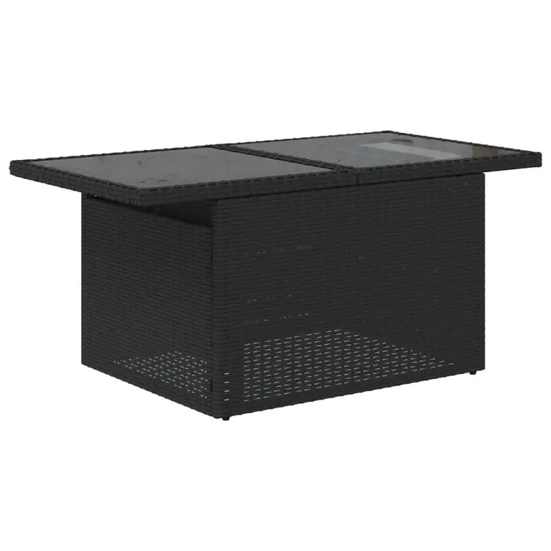 Zwarte loungeset met gepoedercoat staal en ideale afmetingen - Tuinsets