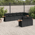 Zwarte loungeset met gepoedercoat staal en waterdichte tas voor buiten - Zwart / Zonder tafel - Tuinsets