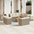 Zwarte loungeset met gepoedercoat staal en waterdichte tas voor buiten - beige en crèmekleurig - Tuinsets