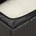 Zwarte loungeset met gepoedercoat staal en waterdichte tas voor buiten - Tuinsets