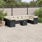 Zwarte loungeset met gepoedercoat staal en waterdichte tas voor buiten - Tuinsets