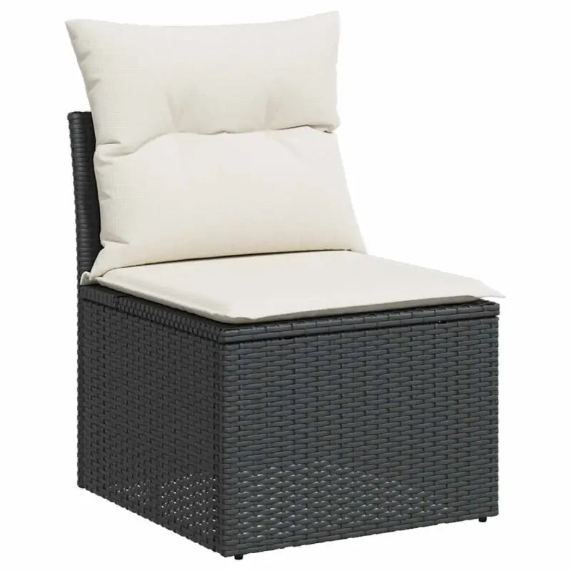 Zwarte loungeset met gepoedercoat staal en waterdichte tas voor buiten - Tuinsets
