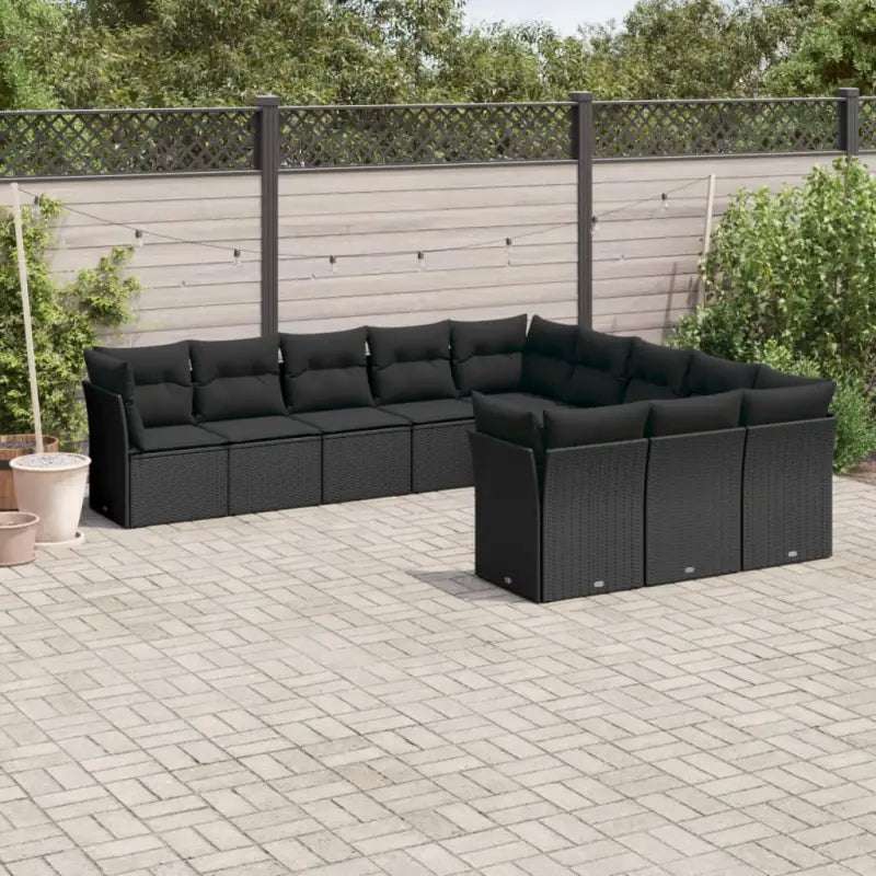 Zwarte loungeset met gepoedercoat staal en waterdichte tas voor buitengebruik - Tuinsets