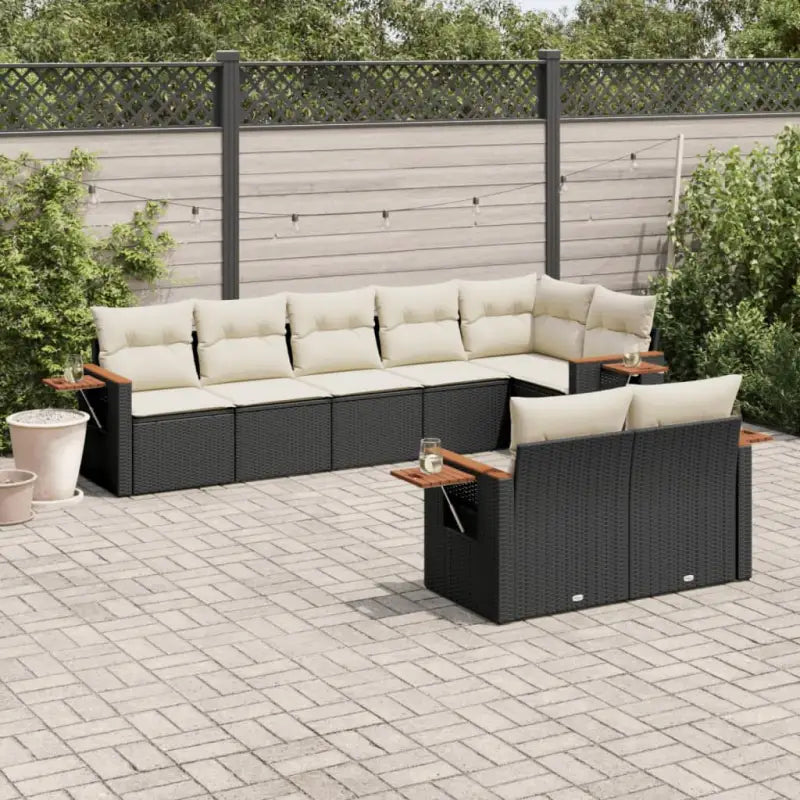 Zwarte loungeset met gepoedercoat staal en waterdichte tas voor buiten - Tuinsets
