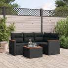 Zwarte loungeset met gepoedercoat staal en waterdichte tas voor buitenplezier - Zwart / Met tafel - Tuinsets