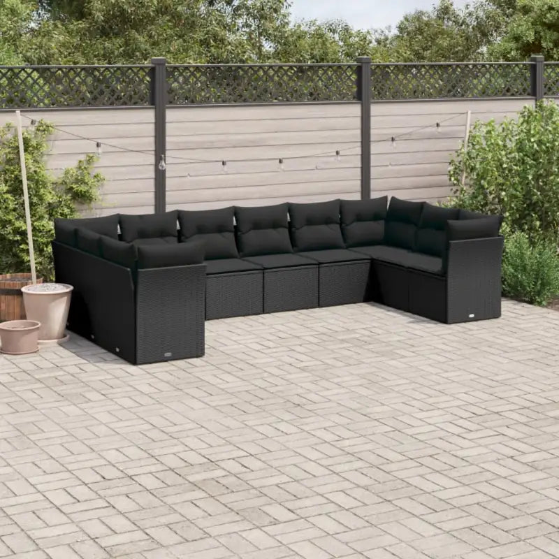 Zwarte loungeset met gepoedercoat staal en waterdichte tas voor buiten - Zwart / Zonder tafel - Tuinsets