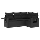 Zwarte loungeset met gepoedercoat staal en waterdichte tas voor buiten ontspanning - Tuinsets