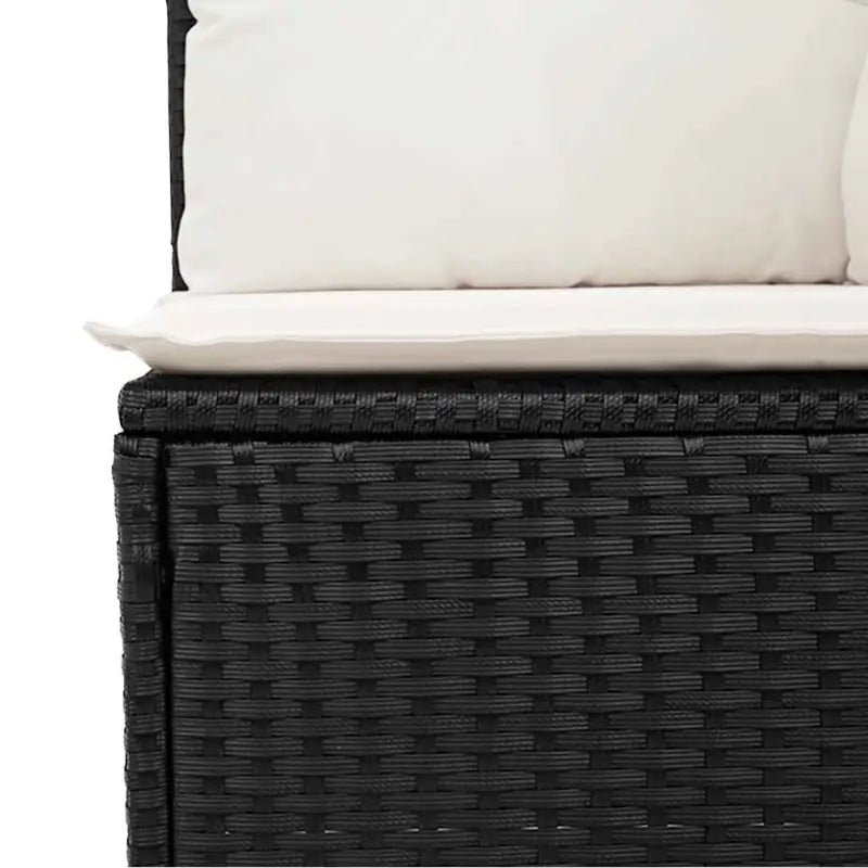 Zwarte loungeset met gepoedercoat staal en waterdichte tas voor buiten - Tuinsets