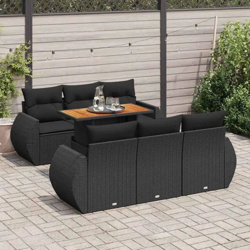 Zwarte loungeset met gepoedercoat staal en waterdichte tas voor buitenbeleving - Zwart / met opbergruimte - Tuinsets