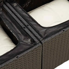 Zwarte loungeset met gepoedercoat staal en waterdichte tas voor buiten - Tuinsets