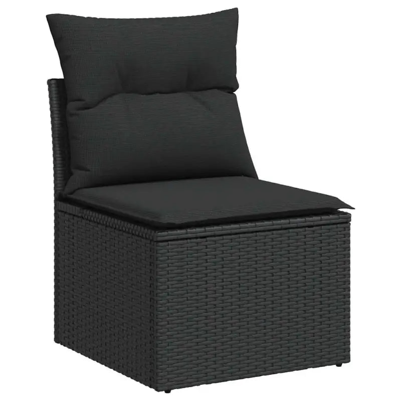 Zwarte loungeset met gepoedercoat staal voor buiten afgestemd op jouw tuin - Tuinsets