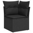 Zwarte loungeset met gepoedercoat staal voor buiten afgestemd op jouw tuin - Tuinsets