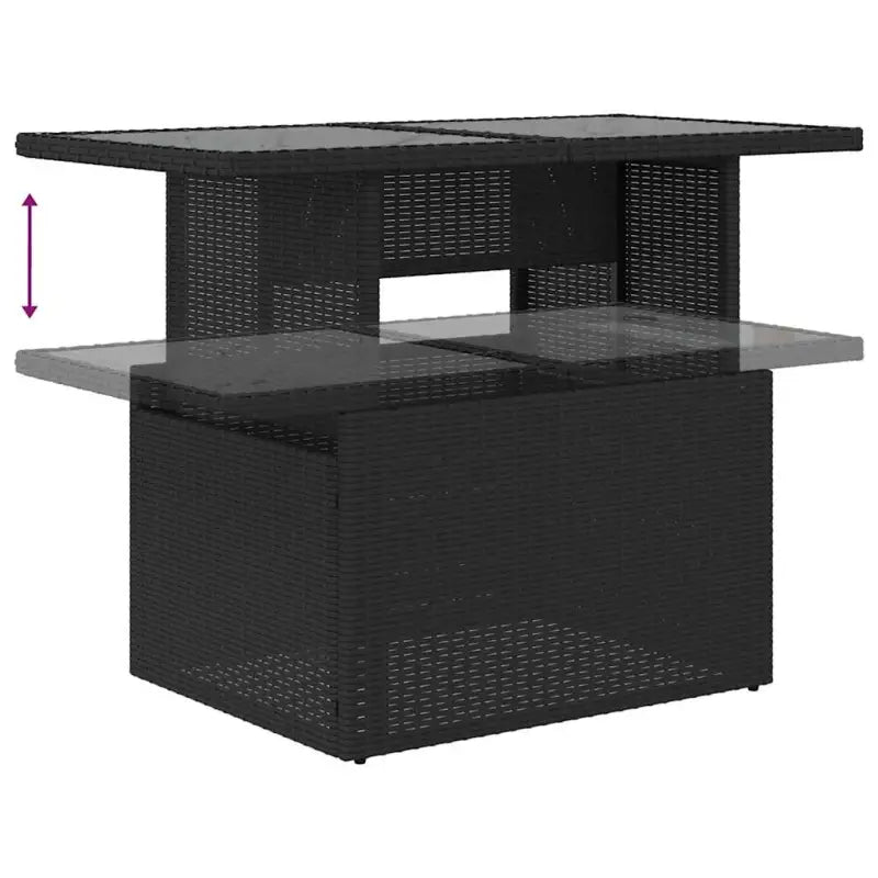 Zwarte loungeset met gepoedercoat staal voor buiten afgestemd op jouw tuin - Tuinsets
