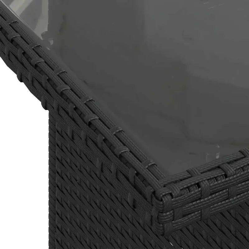 Zwarte loungeset met gepoedercoat staal voor buiten afgestemd op jouw tuin - Tuinsets