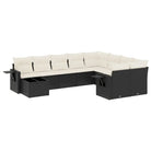 Zwarte loungeset met gepoedercoat staal voor je tuin of terras - Tuinsets