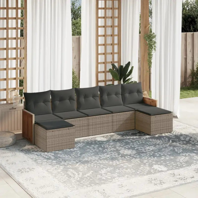 Zwarte loungeset met gepoedercoat staal voor tuin en terras - Grijs / Zonder tafel - Tuinsets