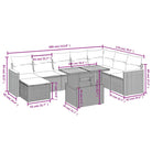 Zwarte loungeset met gepoedercoat staal voor tuin of terras - Tuinsets