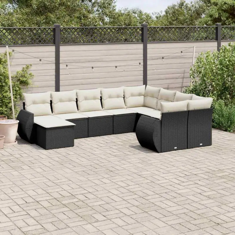 Zwarte loungeset met waterdichte tas en gepoedercoat staal voor buiten - Tuinsets