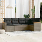 Zwarte loungeset met waterdichte tas en gepoedercoat staal voor tuinplezier - Grijs / Zonder tafel - Tuinsets