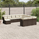 Zwarte loungeset met waterdichte tas en gepoedercoat staal Afmetingen - Bruin en crème / Zonder tafel - Tuinsets