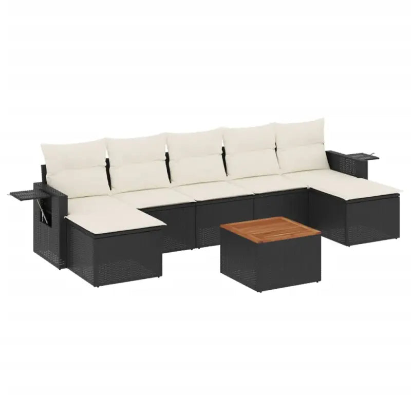 Zwarte loungeset met waterdichte tas en gepoedercoat staal - Tuinsets