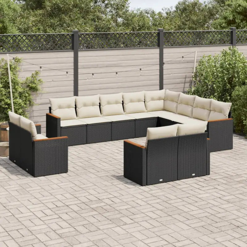 Zwarte loungeset met waterdichte tas en gepoedercoat staal voor tuin - Tuinsets