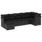 Zwarte loungeset met waterdichte tas en gepoedercoat staalâ€™s afmetingen - Tuinsets