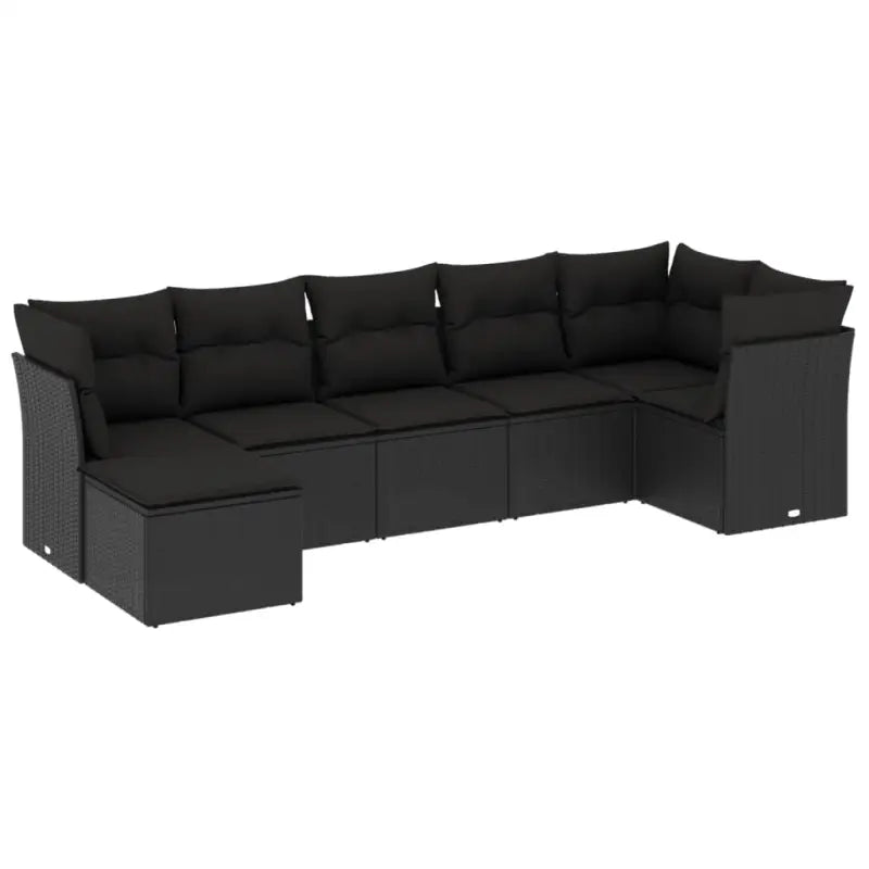 Zwarte loungeset met waterdichte tas en gepoedercoat staalâ€™s afmetingen - Tuinsets