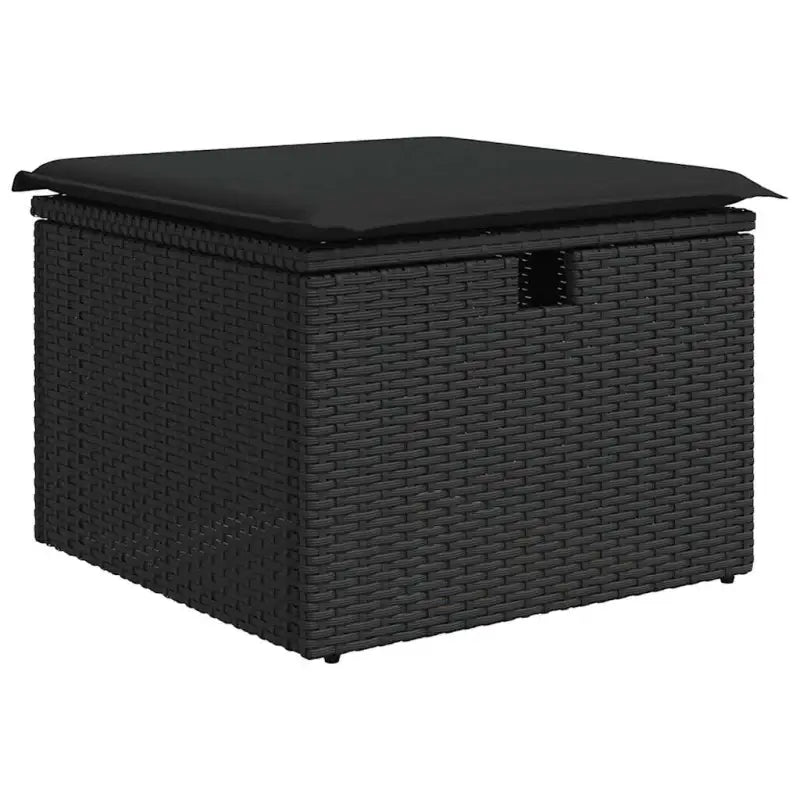 Zwarte loungeset met waterdichte zak en gepoedercoat staal voor buiten - Tuinsets