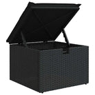 Zwarte loungeset met waterdichte zak en gepoedercoat staal voor buiten - Tuinsets