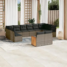 Zwarte loungeset met waterdichte zak en gepoedercoat staal voor buiten - Grijs / Zonder tafel - Tuinsets