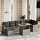 Zwarte loungeset van gepoedercoat staal met comfortabele afmetingen - Grijs / zonder opbergruimte - Tuinsets