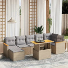 Zwarte loungeset van gepoedercoat staal met comfortabele afmetingen - Beige en grijs / zonder opbergruimte - Tuinsets