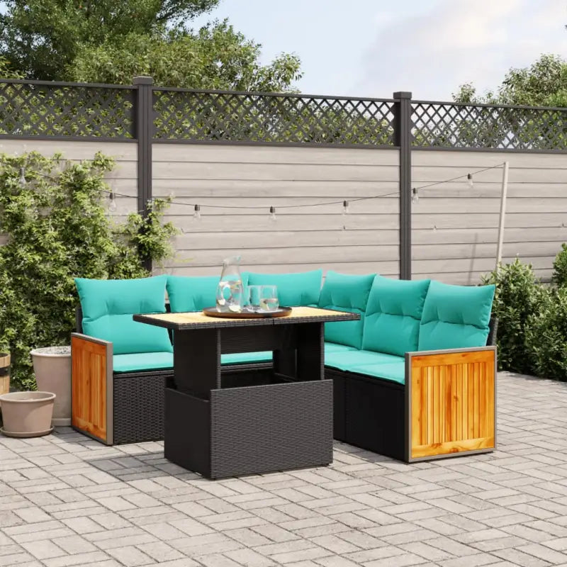 Zwarte loungeset van gepoedercoat staal met comfortabele afmetingen zitting - Zwart - Tuinsets
