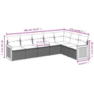 Zwarte loungeset van gepoedercoat staal met comfortabele afmetingen zitting - Tuinsets