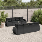 Zwarte loungeset van gepoedercoat staal met comfortabele afmetingen - Zwart - Tuinsets