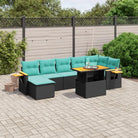 Zwarte loungeset van gepoedercoat staal met comfortabele afmetingen - Tuinsets