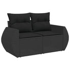 Zwarte loungeset van gepoedercoat staal met comfortabele afmetingen - Tuinsets