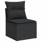 Zwarte loungeset van gepoedercoat staal met comfortabele afmetingen - Tuinsets