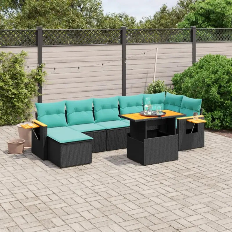 Zwarte loungeset van gepoedercoat staal met comfortabele afmetingen - Zwart / zonder opbergruimte - Tuinsets