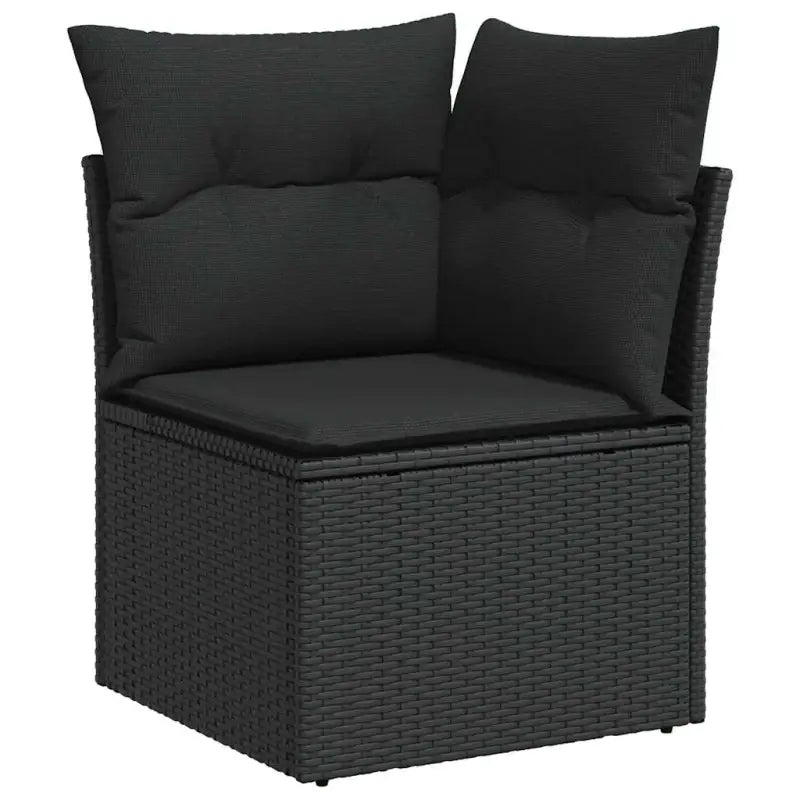 Zwarte loungeset van gepoedercoat staal met comfortabele afmetingen - Tuinsets